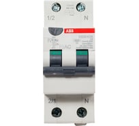 Дифференциальный автомат ABB АВДТ, 2-полюсный (1P+N), 6А, C, 30мА, тип AC, 6кА DS201CR 2CSR755080R1064