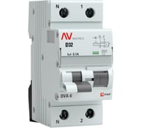 Дифференциальный автомат EKF AVERES DVA-6, 1P+N, 32А, 100мА, 6кА rcbo6-1pn-32D-100-ac-av