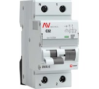 Дифференциальный автомат EKF AVERES DVA-6, 1P+N, 32А, 30мА, 6кА rcbo6-1pn-32C-30-a-av