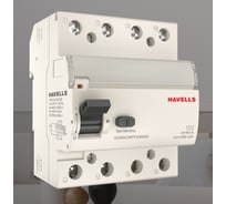 Устройство защитного отключения Havells 3P+N, In 40А, In 300 мА, Тип АС, 4М 7701657