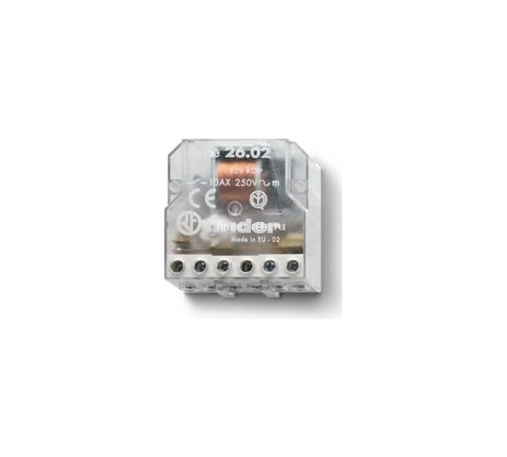 Импульсное реле Finder установка в монтажную коробку; 2НО контакт 10А ; 24В AC; 260280240000