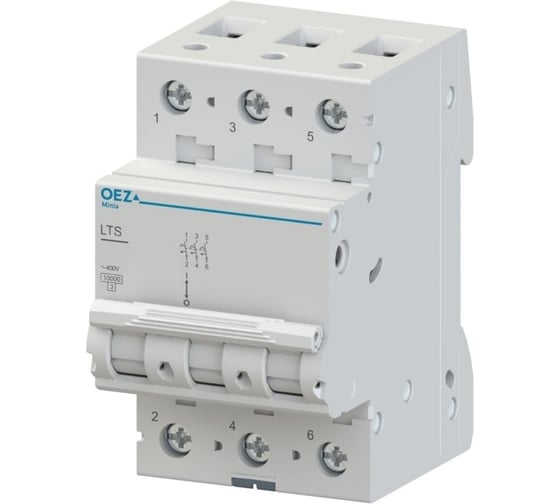 Автоматический выключатель OEZ серия LTS, 3p, 25А, кривая С, 10кА, PI: LTS-25C-3 42107