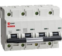 Автоматический выключатель EKF ВА 47-100, 4P 50А 10kA SQ mcb47100-4-50D