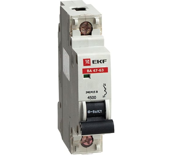 Автоматический выключатель EKF ВА 47-63, 1P, 50А, 4,5kA SQ mcb4763-1-50C