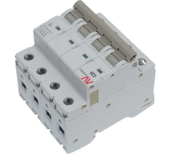 Автоматический выключатель EKF AV-6, 4P, 20A, 6kA, AVERES mcb6-4-20C-av
