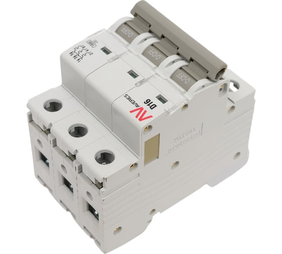 Автоматический выключатель EKF AV-10, 3P, 16A, 10kA, AVERES mcb10-3-16D-av