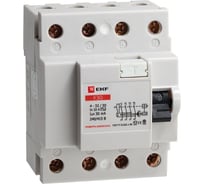 Устройство защитного отключения EKF УЗО, 4P, 50А/100мА, электромеханическое SQelcb-4-50-100-em