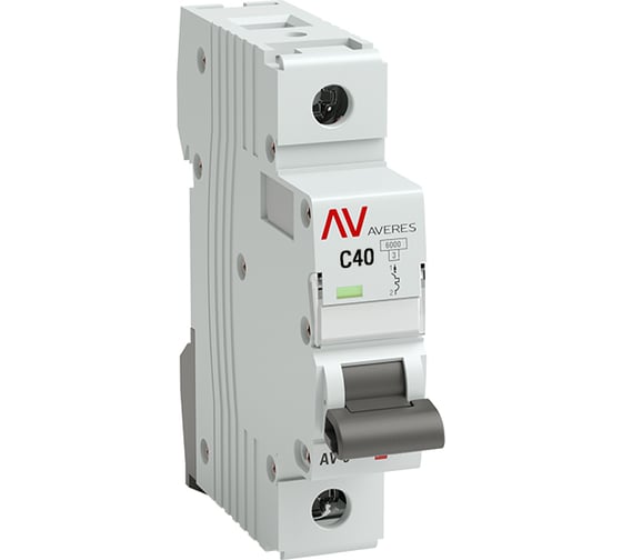 Автоматический выключатель EKF AV-6, DC, 1P, 40A, 6kA, AVERES mcb6-DC-1-40C-av