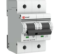 Автоматический выключатель EKF PROxima ВА 47-125, 2P, 80А, 15кА mcb47125-2-80D