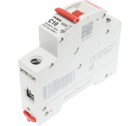 Автоматический выключатель модульный DKC YON max типа MD63S, 4,5кА, 1 полюс, хар ка C, 10А 1 шт MD63S 1PC10 MD63S-1PC10