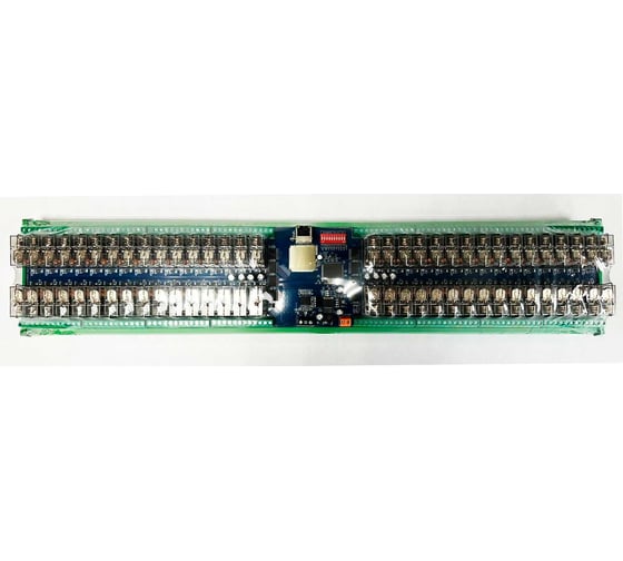 Релейный модуль FOSHAN QINGJUN ELECTRONICS 64 канала, управление по RS485 протокол Modbus-RTU 64-Channel RS485 Relay Module 1