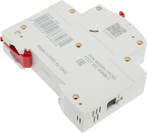 Автоматический модульный выключатель DKC YON max типа MD63N, 6кА, 1 полюс, характеристика C, 63А 1 ШТ MD63N 1PC63 MD63N-1PC63