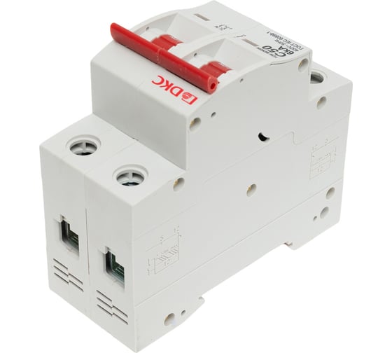 Автоматический модульный выключатель DKC YON max типа MD63N, 6кА, 2 полюса, характеристика C, 50А 1 ШТ MD63N 2PC50 MD63N-2PC50