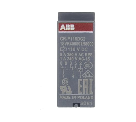 Реле ABB CR-P110DC2 110B DC 2ПК (8А) 1SVR405601R8000