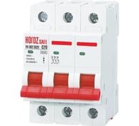 Миниатюрный автоматический выключатель HOROZ ELECTRIC SAFE (MCB 3P C20) 3P 20A C 4.5kA 400V 114-002-3020 HRZ00002640