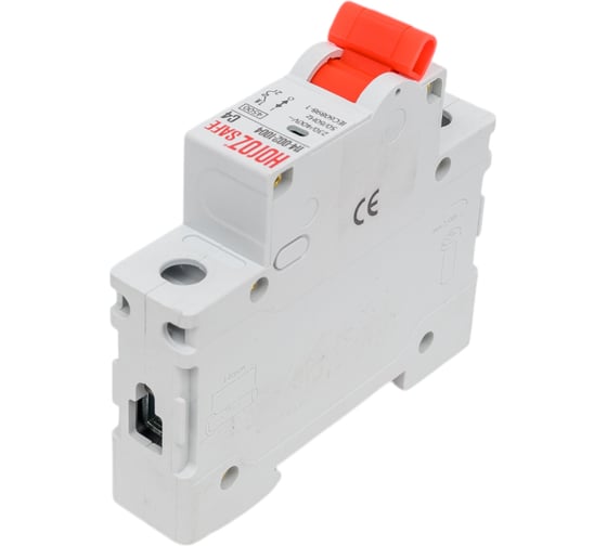Миниатюрный автоматический выключатель HOROZ ELECTRIC SAFE (MCB 1P C4) 1P 4A C 4.5kA 230V 114-002-1004 HRZ00002634