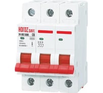 Миниатюрный автоматический выключатель HOROZ ELECTRIC SAFE (MCB 3P C6) 3P 6A C 4.5kA 400V 114-002-3006 HRZ00002637