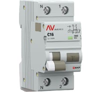 Дифференциальный автомат EKF DVA-10 1P+N 16А (C) 30мА (A) 10кА AVERES rcbo10-1pn-16C-30-a-av