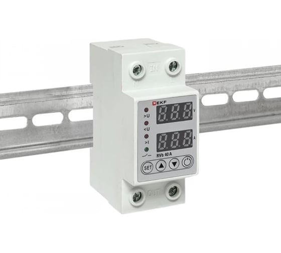 Реле напряжения и тока EKF с дисплеем RVb 40A rvb-m40a