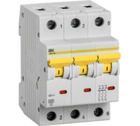 Автоматический выключатель IEK ВА 47-60, 3Р, 3А, 6 кА, характеристика B MVA41-3-003-B