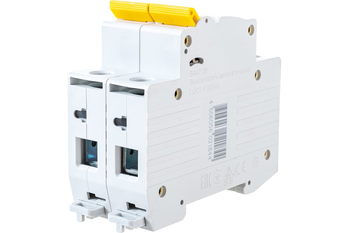Автоматический выключатель IEK ВА47-29 2Р 16А 4,5кА х-ка D MVA20-2-016 ...
