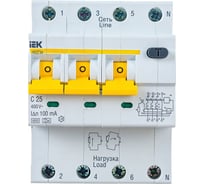 Автоматический Выключатель Дифф. тока IEK АВДТ 34 C25 100мА MAD22-6-025-C-100