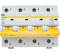 Автоматический выключатель IEK ВА 47-100, 4Р, 63А, 10 кА, х-ка С MVA40-4-063-C