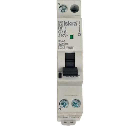 Автомат дифференциальный iskra RFI1-C-16/0,03 УТ-00024435