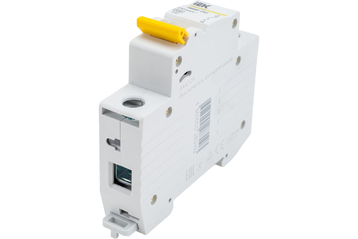 1-полюсный автоматический выключатель IEK ВА47-29 6А, B, 4.5кА MVA20-1 ...