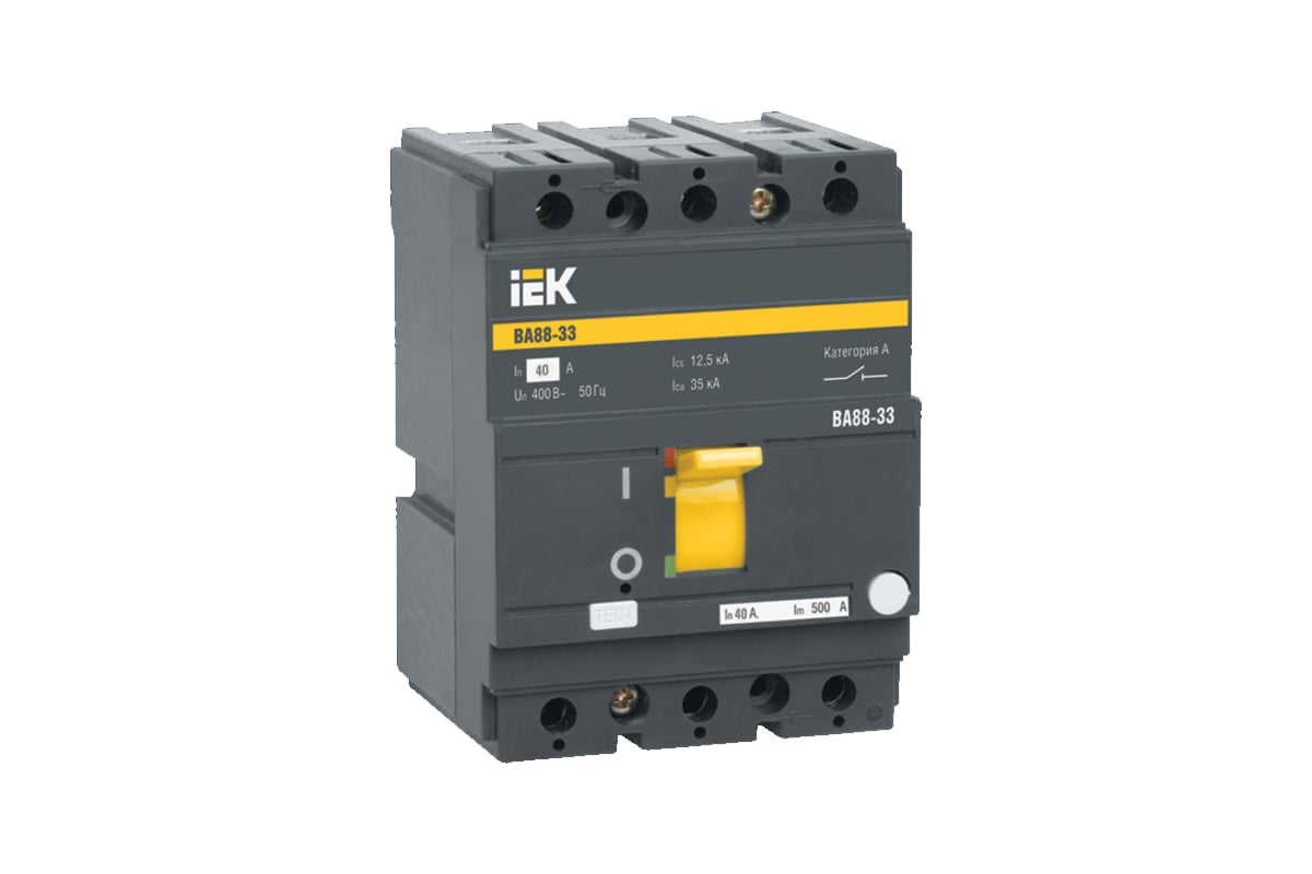 Автоматический выключатель IEK ВА88-33, 3Р, 40А, 35кА SVA20-3-0040-R ...