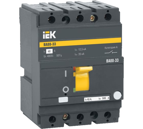 Автоматический выключатель IEK ВА88-33, 3Р, 40А, 35кА SVA20-3-0040-R