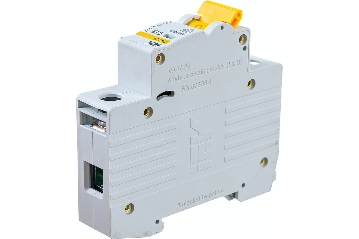 Автоматический выключатель IEK ВА47-29 1Р, 13А, 4,5кА, характеристика С ...