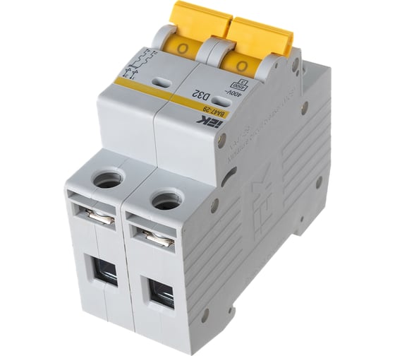 Автоматический выключатель IEK ВА47-29, 2Р, 32А, 4,5кА, х-ка D MVA20-2-032-D