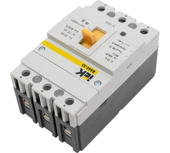 Автоматический выключатель IEK ВА44 33 3Р 100А 15кА SVA4410-3-0100