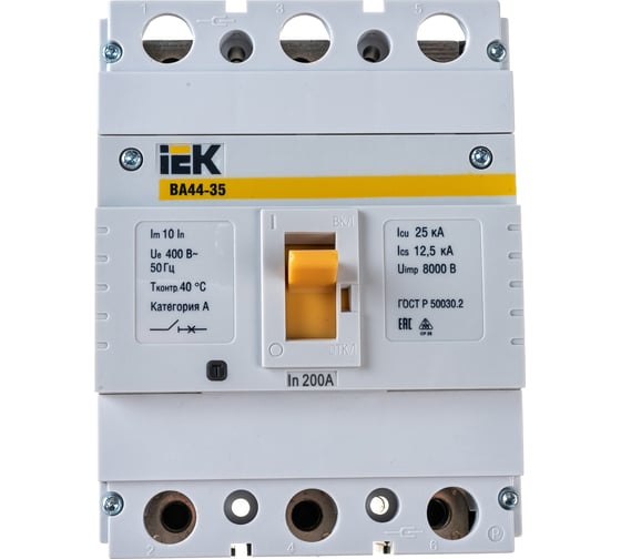 Автоматический выключатель IEK ВА44 35 3Р 200А 25кА SVA4410-3-0200