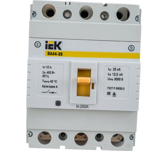 Автоматический выключатель IEK ВА44 35 3Р 250А 25кА SVA4410-3-0250