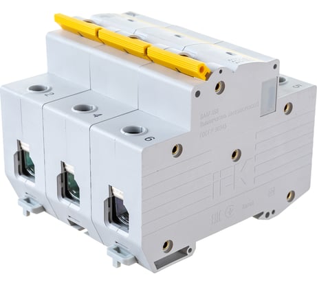 Автоматический выключатель IEK ВА47-150, 3Р, 125А, 15кА, характеристика D MVA50-3-125-D