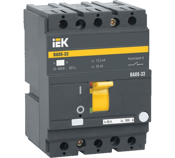 Автоматический выключатель IEK ВА88-33, 3Р, 50А, 35кА SVA20-3-0050-R 1