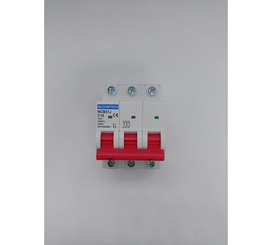 Автоматический выключатель ELCOMTECH MCB31J-4,5-3C16AC УТ-00026467