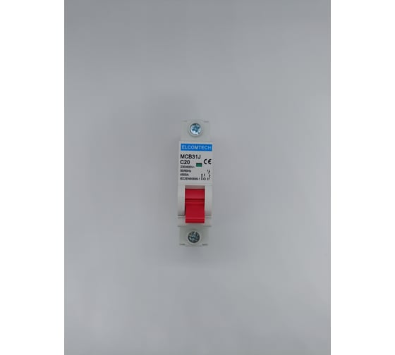 Автоматический выключатель ELCOMTECH MCB31J-4,5-1C20AC УТ-00026462 1