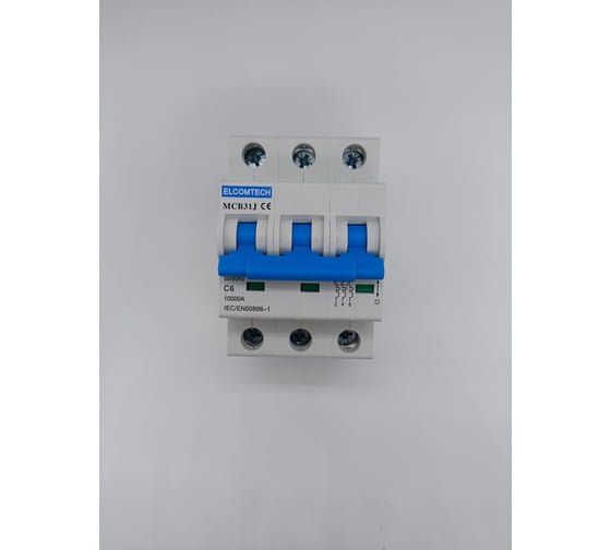 Автоматический выключатель ELCOMTECH MCB31J-10-3C6AC УТ-00026498