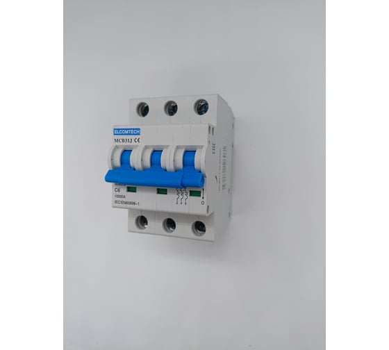Автоматический выключатель ELCOMTECH MCB31J-10-3C6AC УТ-00026498