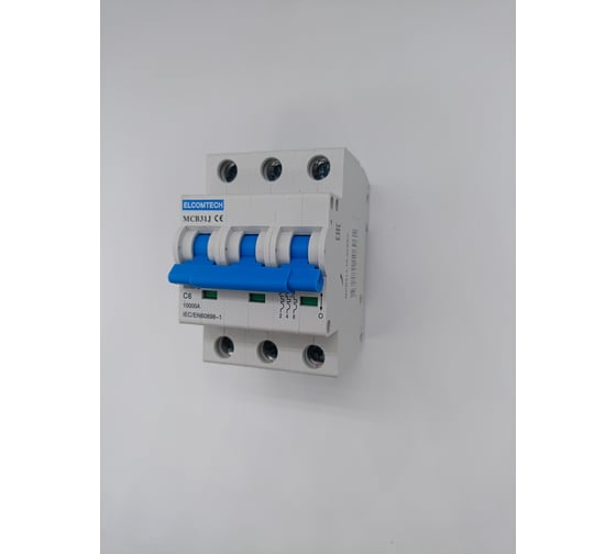 Автоматический выключатель ELCOMTECH MCB31J-10-3C6AC УТ-00026498