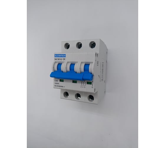 Автоматический выключатель ELCOMTECH MCB31J-10-3C63AC УТ-00026506