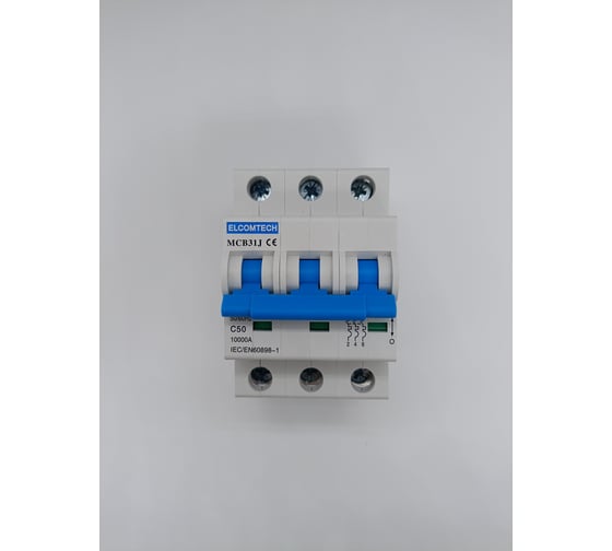 Автоматический выключатель ELCOMTECH MCB31J-10-3C50AC УТ-00026505