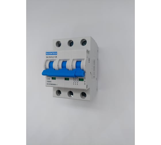 Автоматический выключатель ELCOMTECH MCB31J-10-3C40AC УТ-00026504