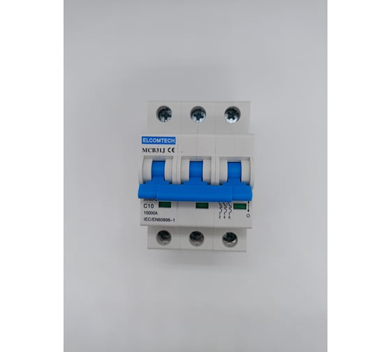 Автоматический выключатель ELCOMTECH MCB31J-10-3C10AC УТ-00026499