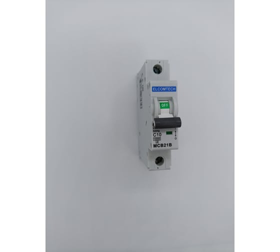 Автоматический выключатель ELCOMTECH MCB21B-10-1C10AC УТ-00026281