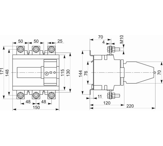 Электротепловое реле IEK РТИ-6376 125-200А DRT60-0125-0200