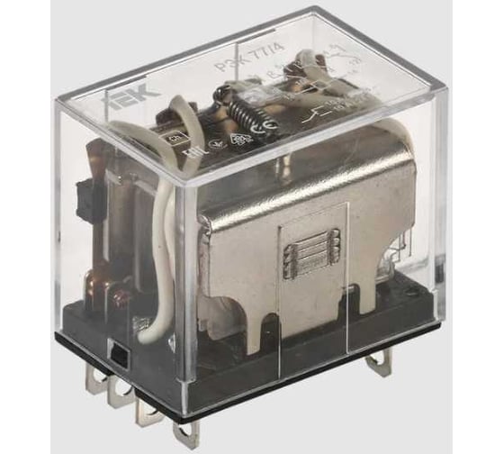 Реле IEK РЭК77/4 LY4 10А 12В АC RRP10-4-10-012A